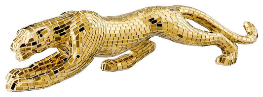 Boli Sitting Panther Sculpture, Gold