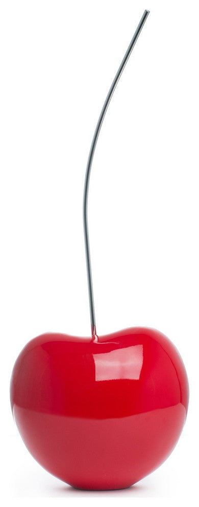 Finesse Decor Cherry Sculpture, Bright Red, Large