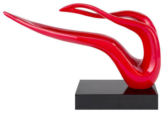 Abstract Figurine Resin Sculpture, Red
