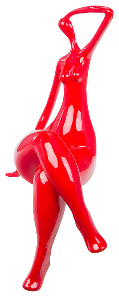 Finesse Decor-  Elizabeth Sculpture, Red