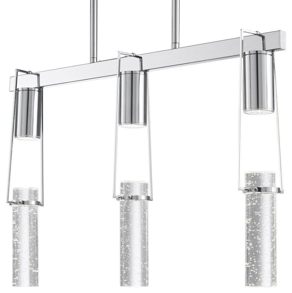 Harmony 3 Hanging Acrylic Pendant LED Chandelier, Chorme