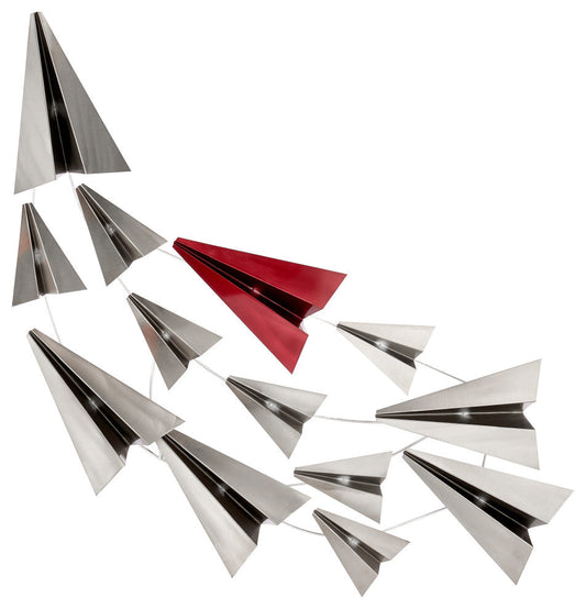 Paper Planes Wall Art, Chrome