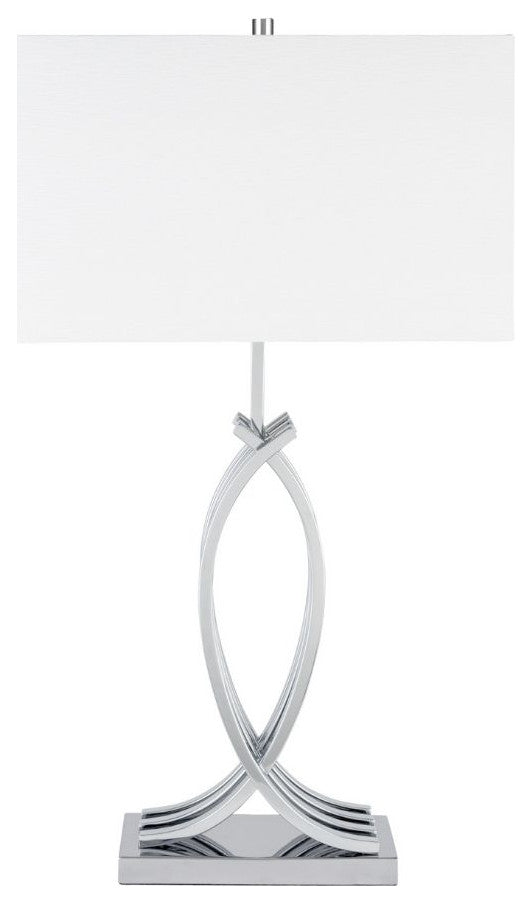 Finesse Decor Unity in Chrome Table Lamp, 1-Light, USB Charger