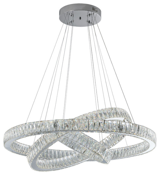 Crystal Elegance Three Ring Chandelier