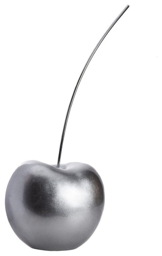 Finesse Decor Cherry Sculpture, Silver, Small