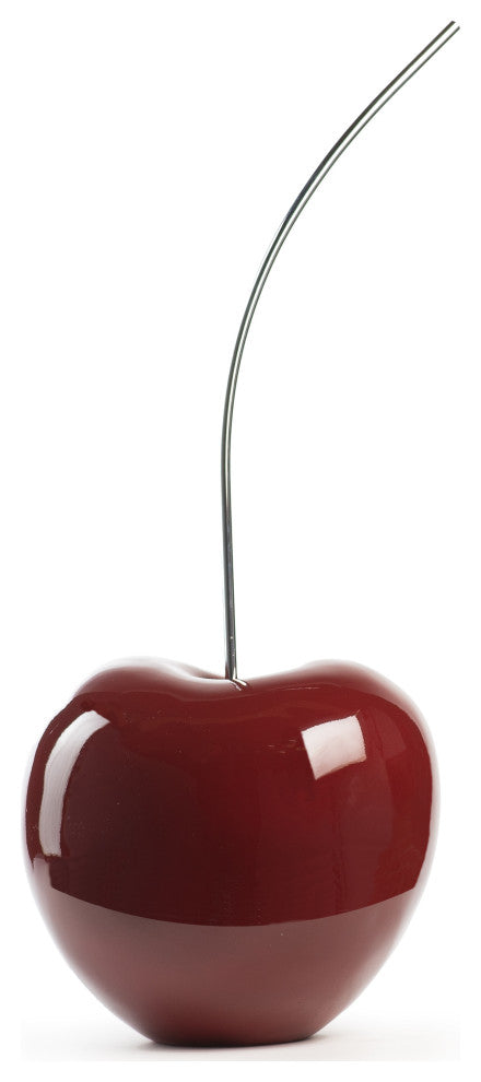 Finesse Decor Cherry Sculpture, Red Wine, Medium