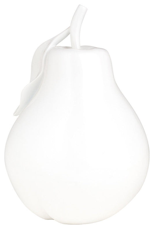 Finesse Decor, Pear Resin Sculpture, White