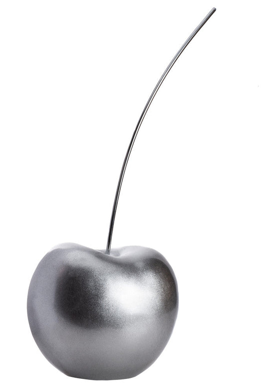 Finesse Decor Cherry Sculpture, Silver, Medium