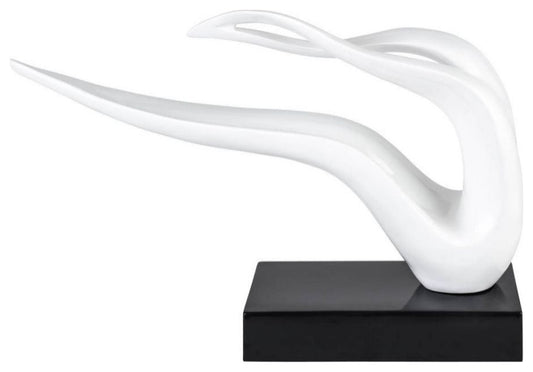 Abstract Figurine Resin Sculpture, White