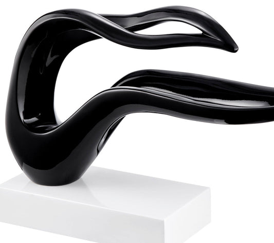 Abstract Figurine Resin Sculpture, Black