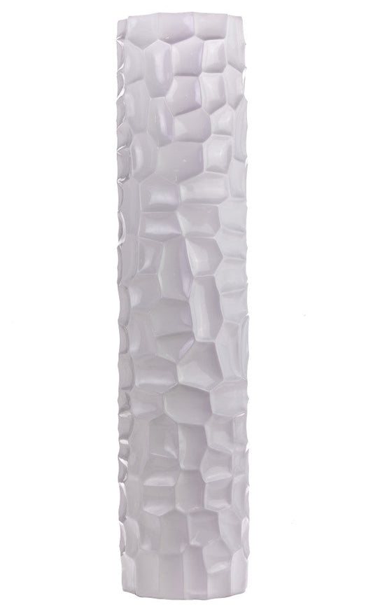 Textured Honeycomb Vase 52", White