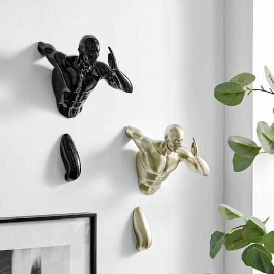 Set of Two Wall Runners, Black and Gold