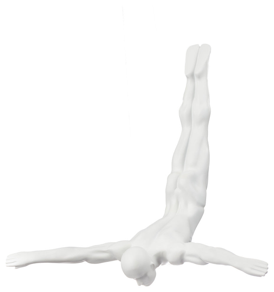 Finesse Decor Wall Diver Sculpture, Small, White