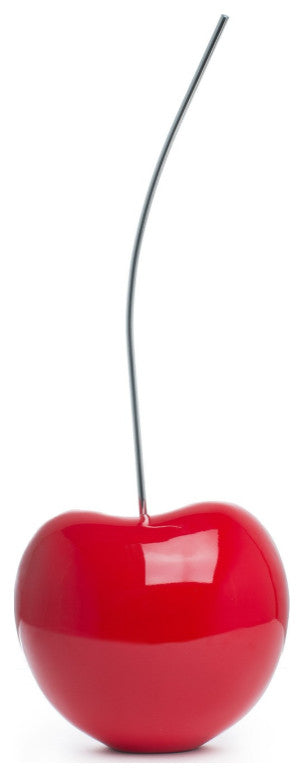 Finesse Decor Cherry Sculpture, Bright Red, Small