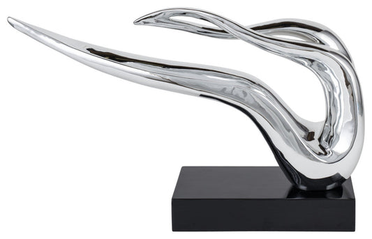 Saggita Abstract Sculpture //  Chrome