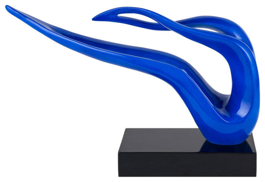 Abstract Figurine Resin Sculpture, Blue