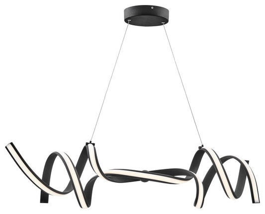 Munich LED Horizontal Chandelier // Chrome // Black // Gold, Black