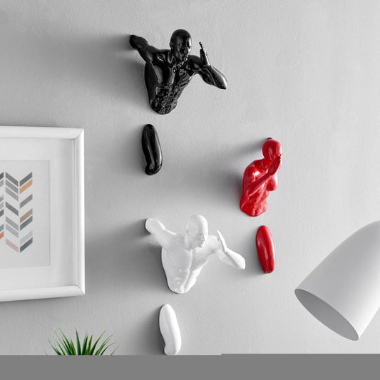 Set of three Wall Runners, Red, Black, White